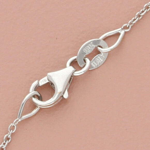 bony levy 18k white gold 0.04 ctw pave diamond j initial necklace size 16-18in - Picture 3 of 4